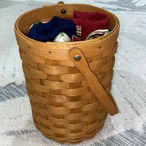 2006 Longaberger Beverage Tote with 3 Beverage Cooler Liners. Swinging Handle